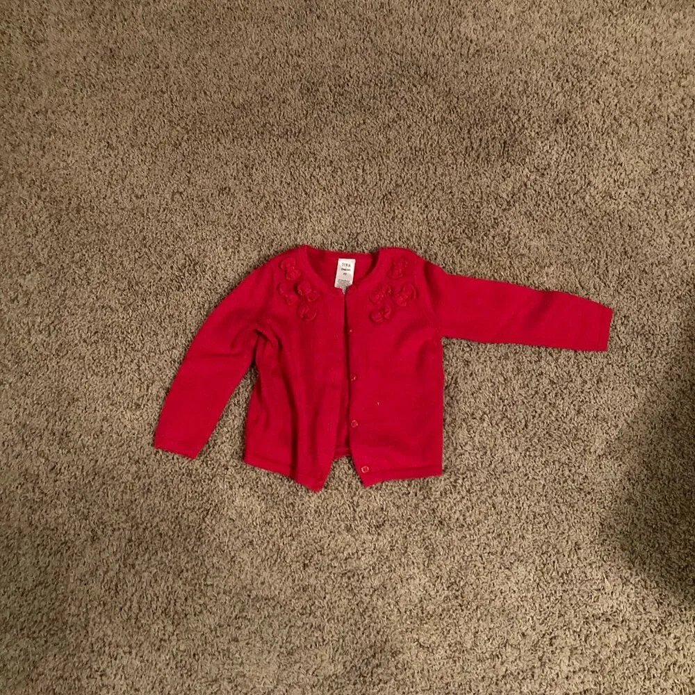 Gymboree red Olivia sweater sz 2T